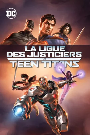 Jaquette : La Ligue des justiciers vs les Teen Titans